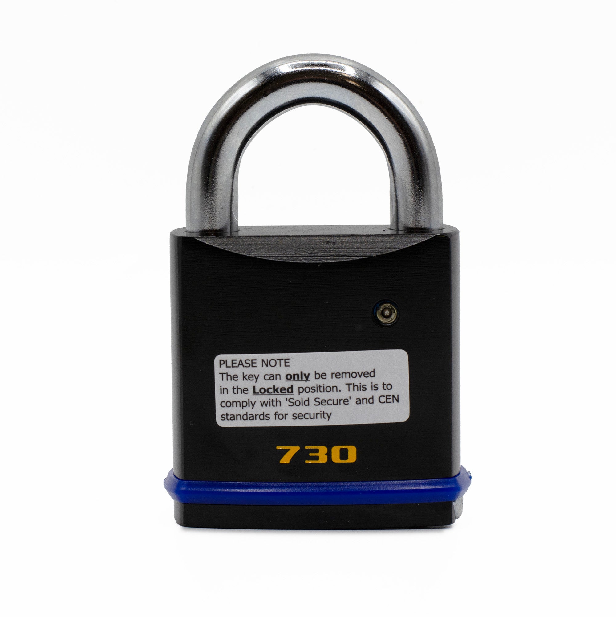 Federal Lock 730 Solid Steel Padlock - Sold Secure Silver CEN4