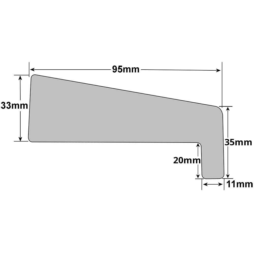 uPVC Window Sill End Cap Selecta Technical Details